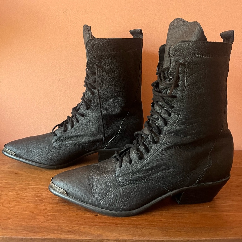 DINGO Rhiannon lace up western leather boot